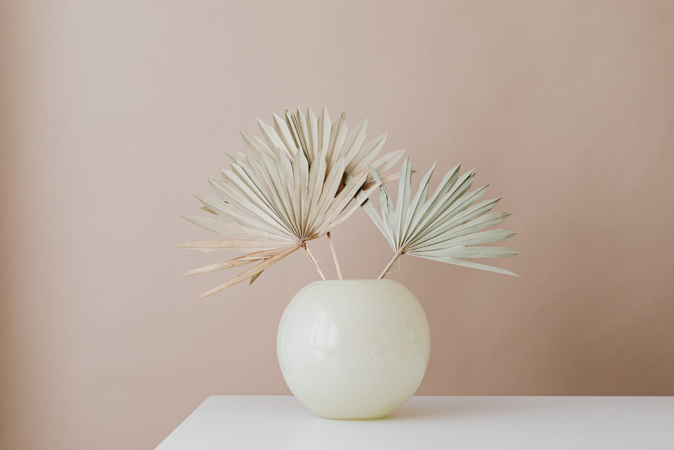 Dry Leaves in a Vase